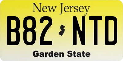 NJ license plate B82NTD