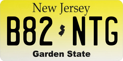 NJ license plate B82NTG