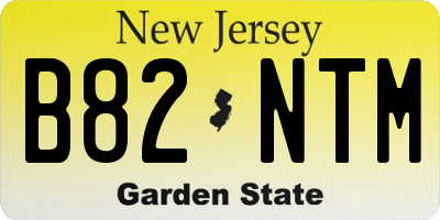 NJ license plate B82NTM