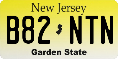 NJ license plate B82NTN