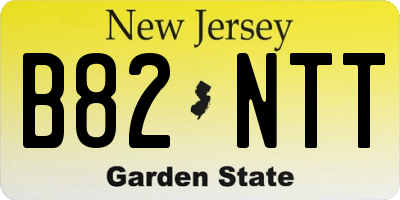 NJ license plate B82NTT