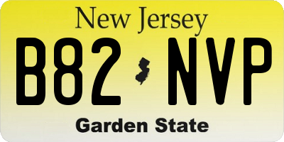 NJ license plate B82NVP
