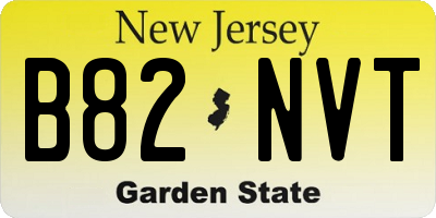 NJ license plate B82NVT