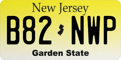 NJ license plate B82NWP
