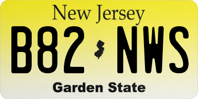 NJ license plate B82NWS