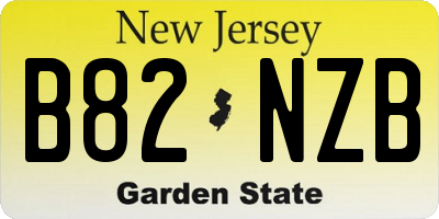NJ license plate B82NZB
