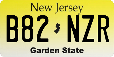 NJ license plate B82NZR