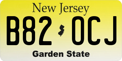NJ license plate B82OCJ