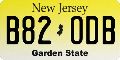 NJ license plate B82ODB