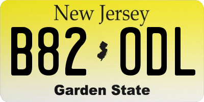 NJ license plate B82ODL