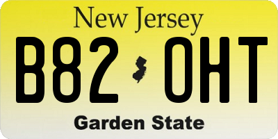 NJ license plate B82OHT