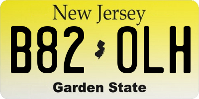 NJ license plate B82OLH