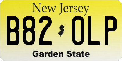 NJ license plate B82OLP