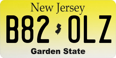 NJ license plate B82OLZ