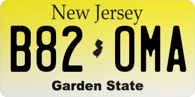 NJ license plate B82OMA