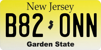 NJ license plate B82ONN