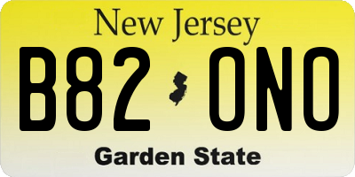NJ license plate B82ONO
