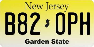 NJ license plate B82OPH