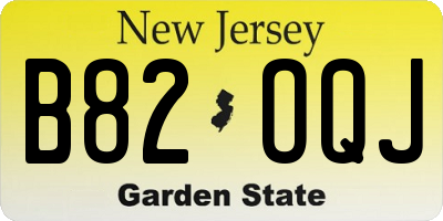 NJ license plate B82OQJ