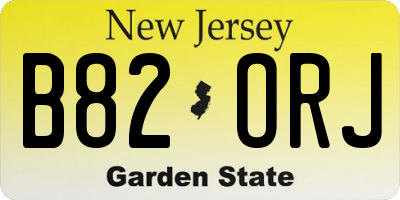 NJ license plate B82ORJ