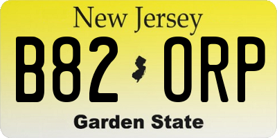NJ license plate B82ORP