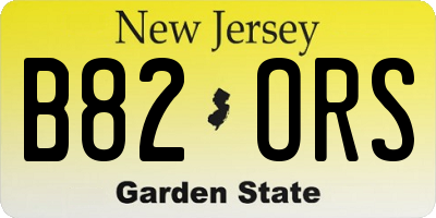 NJ license plate B82ORS