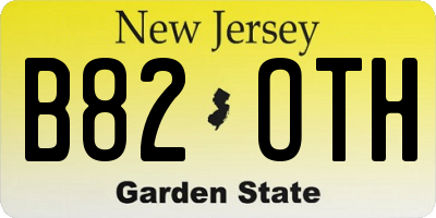 NJ license plate B82OTH