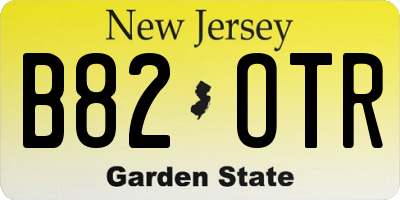 NJ license plate B82OTR