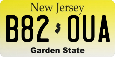 NJ license plate B82OUA