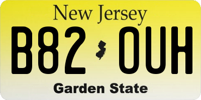 NJ license plate B82OUH