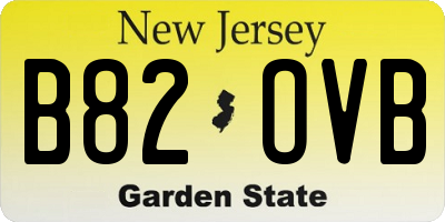 NJ license plate B82OVB