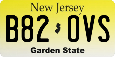 NJ license plate B82OVS