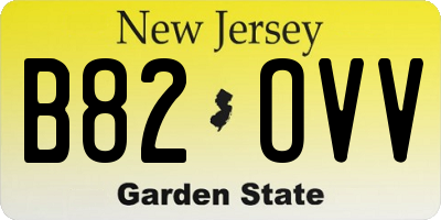 NJ license plate B82OVV