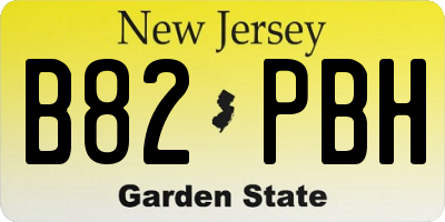 NJ license plate B82PBH