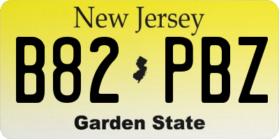 NJ license plate B82PBZ