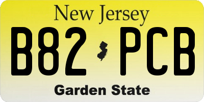 NJ license plate B82PCB