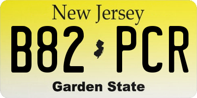 NJ license plate B82PCR