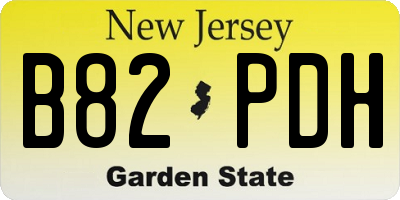 NJ license plate B82PDH
