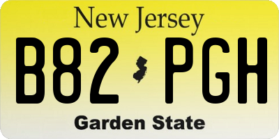 NJ license plate B82PGH