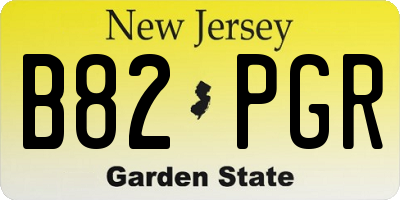 NJ license plate B82PGR