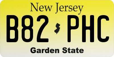 NJ license plate B82PHC