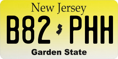 NJ license plate B82PHH