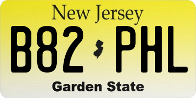 NJ license plate B82PHL