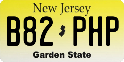 NJ license plate B82PHP