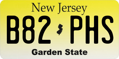 NJ license plate B82PHS