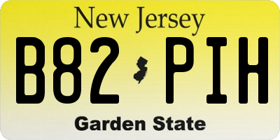 NJ license plate B82PIH