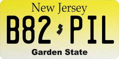 NJ license plate B82PIL