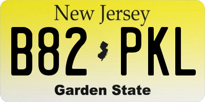NJ license plate B82PKL