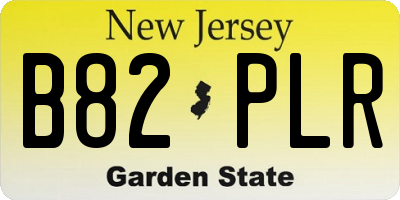 NJ license plate B82PLR