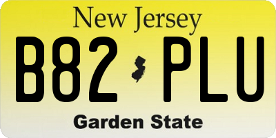 NJ license plate B82PLU